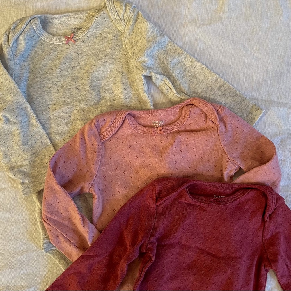 Pack of 3 Just One You by Carters Long Sleeve Onesies